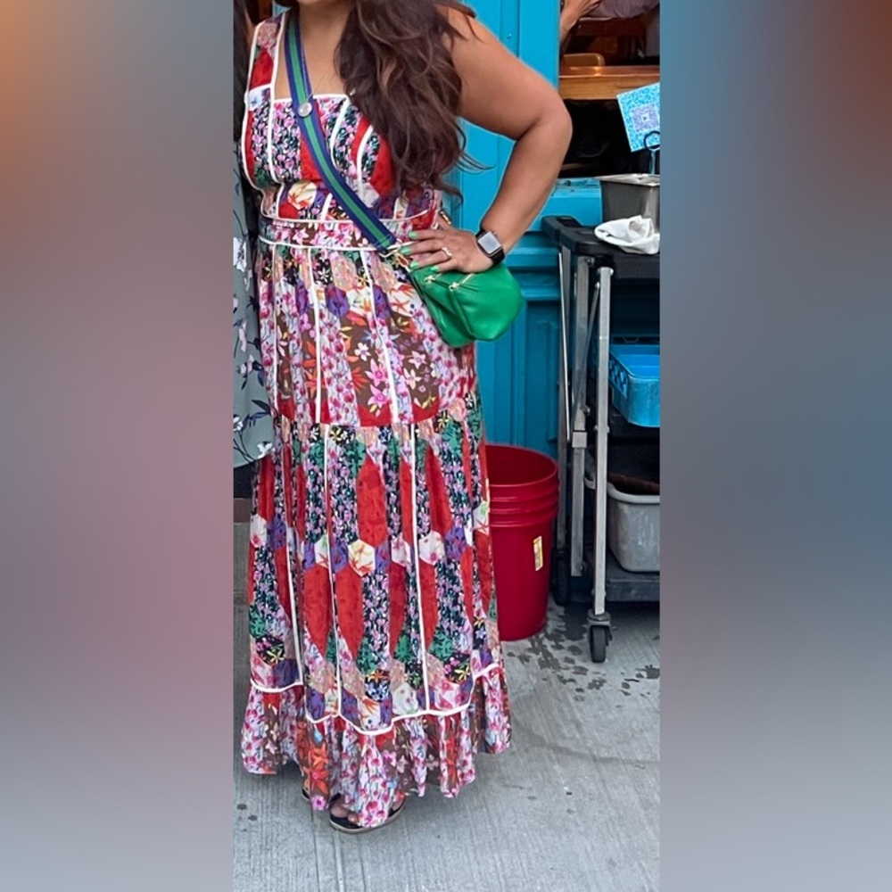 Square Neck Maxi Dress Anthropologie with pockets!